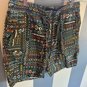 Cactus Man Ricky Singh Abstract Stretch Drawstring Shorts Men’s Size Large